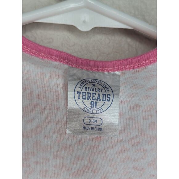 EUC Texas A&M Aggies Girls Infant Bodysuit Romper Size 3-6 Mos Pink Animal Print - Picture 5 of 8